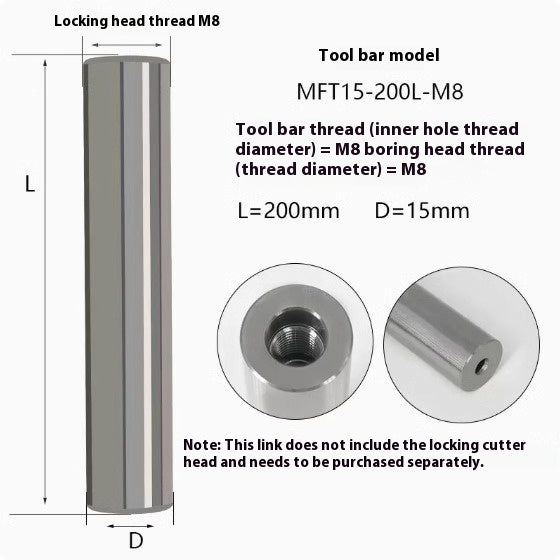 6034 MFT tungsten steel anti-vibration cutter shank lock tooth cutter shank high precision end milling cutter shank monolithic alloy interchangeable carbide head Shandong Denso Pricision Tools Co.,Ltd.